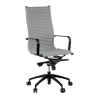 Fauteuil de bureau design Brenton, dossier haut, structure noire, similicuir