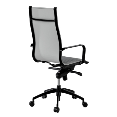 fauteuil de bureau gris structure noire similicuir simil cuir accoudoirs fixes 8