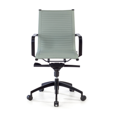 fauteuil de bureau gris structure noire similicuir simil cuir accoudoirs fixes 3