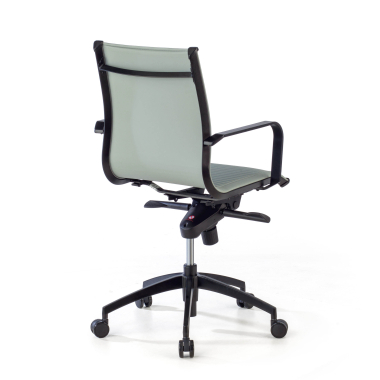 fauteuil de bureau gris structure noire similicuir simil cuir accoudoirs fixes 7