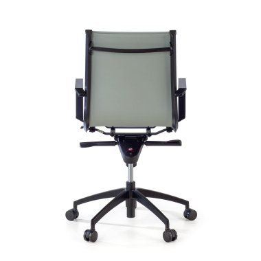fauteuil de bureau gris structure noire similicuir simil cuir accoudoirs fixes 8