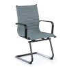Fauteuil de Conférence Brenton, structure noire, simili-cuir