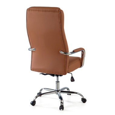 fauteuil de bureau marron deluxe simil cuir accoudoirs rembourres 9