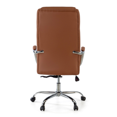 fauteuil de bureau marron deluxe simil cuir accoudoirs rembourres 7