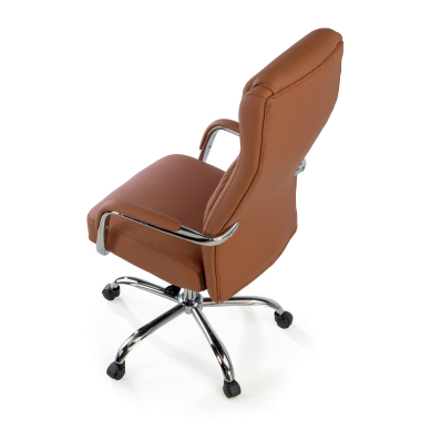 fauteuil de bureau marron deluxe simil cuir accoudoirs rembourres 8