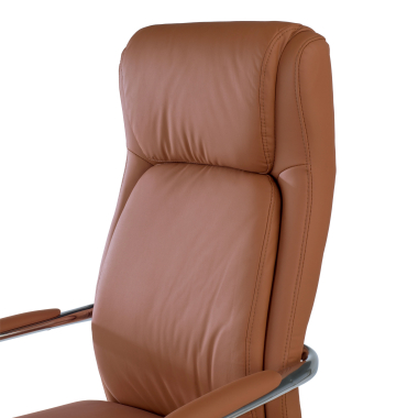 fauteuil de bureau marron deluxe simil cuir accoudoirs rembourres 6