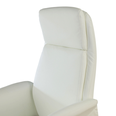 fauteuil de bureau blanc king simil cuir accoudoirs rembourres 6
