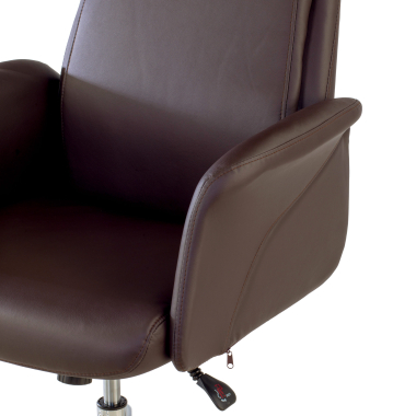 fauteuil de bureau marron king simil cuir accoudoirs rembourres 5