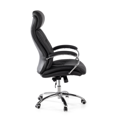 fauteuil de bureau noir everest simil cuir accoudoirs rembourres 4
