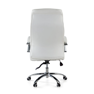 fauteuil de bureau blanc everest simil cuir accoudoirs rembourres 7
