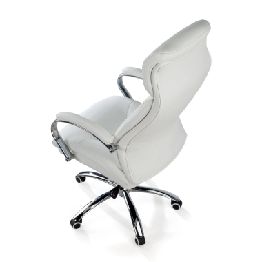 fauteuil de bureau blanc everest simil cuir accoudoirs rembourres 8
