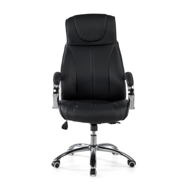 fauteuil de bureau noir noble simil cuir accoudoirs rembourres 3