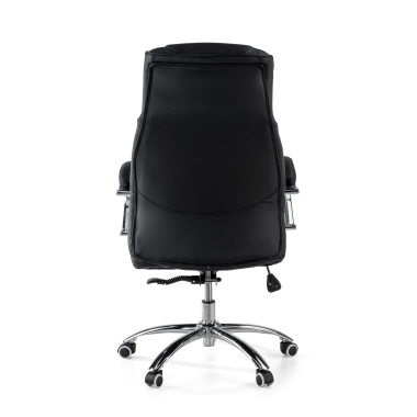 fauteuil de bureau noir noble simil cuir accoudoirs rembourres 6