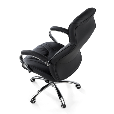 fauteuil de bureau noir noble simil cuir accoudoirs rembourres 7