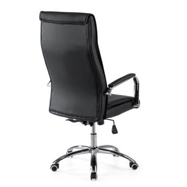 fauteuil de bureau noir odense simil cuir accoudoirs rembourres 9