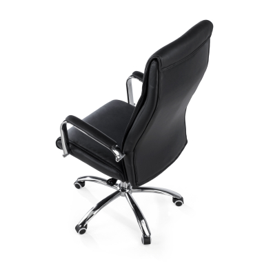 fauteuil de bureau noir odense simil cuir accoudoirs rembourres 8