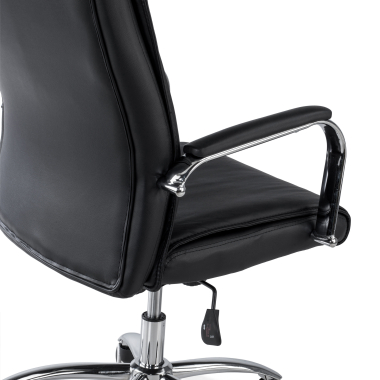 fauteuil de bureau noir odense simil cuir accoudoirs rembourres 6