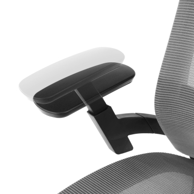 chaise de bureau gris apollo maille accoudoirs reglables 3d soutien lombaire appui tete 5