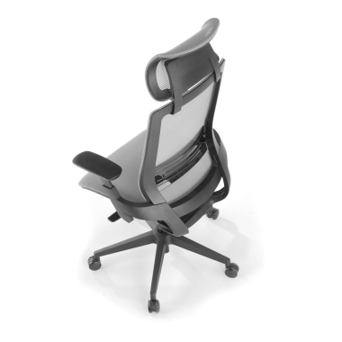 chaise de bureau gris apollo maille accoudoirs reglables 3d soutien lombaire appui tete 10