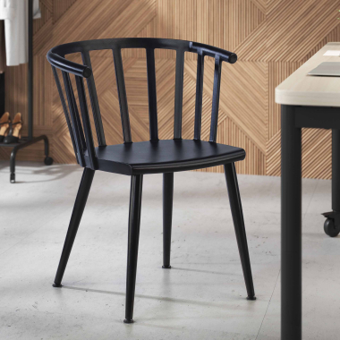 chaise de conference noir ember plastique sans accoudoirs 2