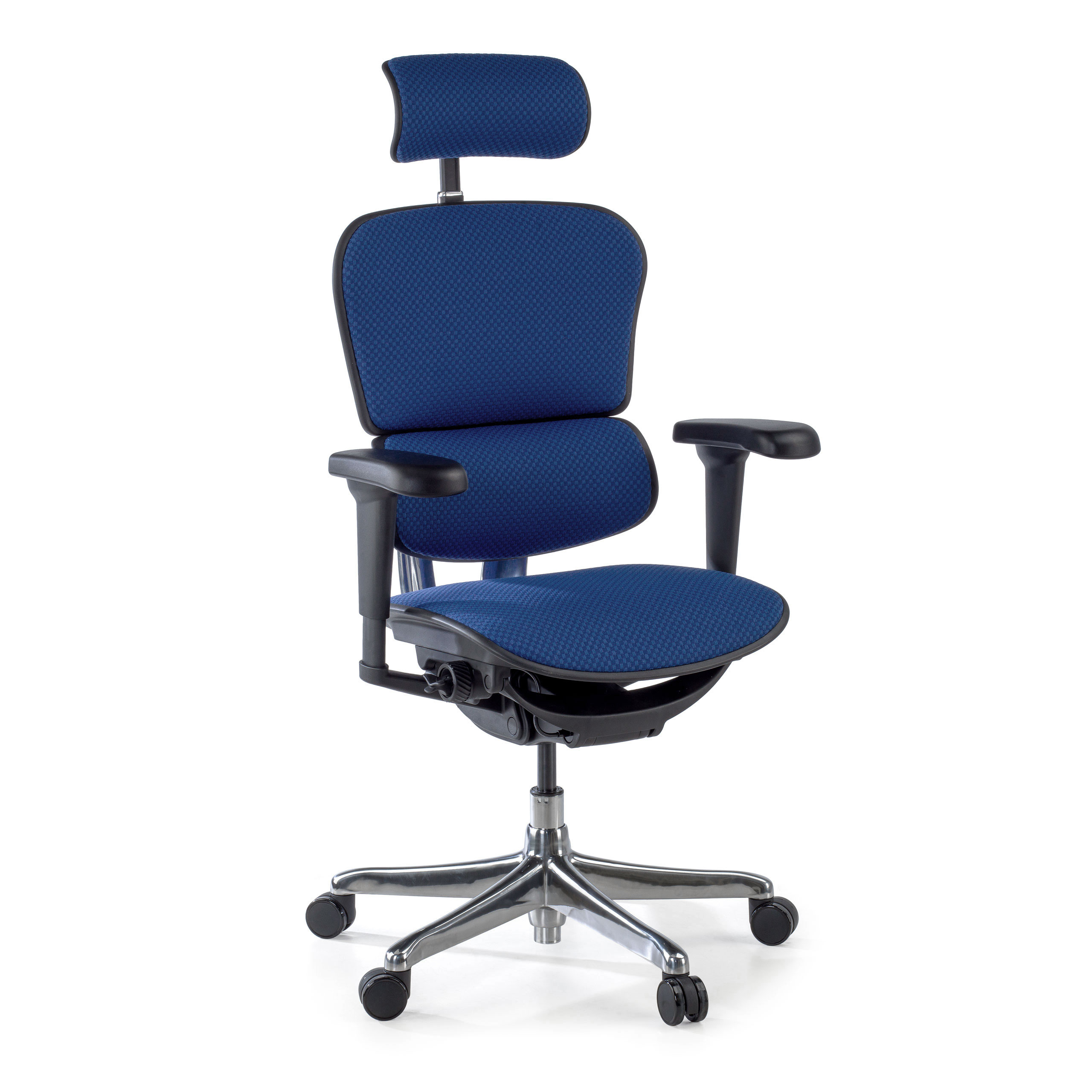 Chaise Ergohuman Ultra, assise et dossier rembourrés, structure noire