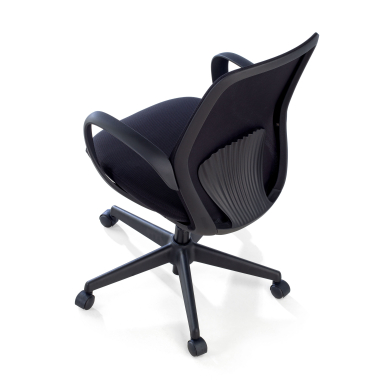chaise pivotante noir whisper maille accoudoirs fixes 9