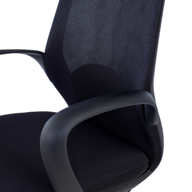 chaise pivotante noir whisper maille accoudoirs fixes 4