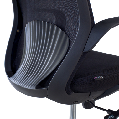chaise pivotante noir whisper maille accoudoirs fixes 6