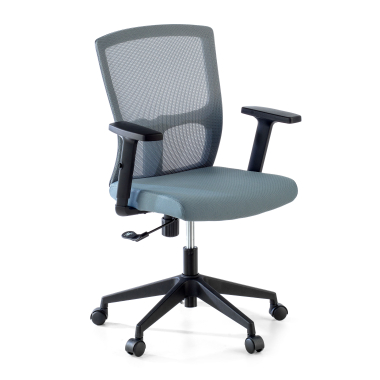 chaise pivotante gris pivot maille accoudoirs reglables 1d 1