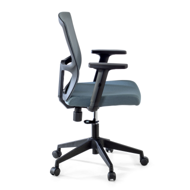 chaise pivotante gris pivot maille accoudoirs reglables 1d 4