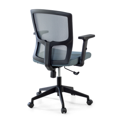 chaise pivotante gris pivot maille accoudoirs reglables 1d 5