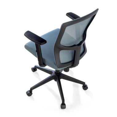 chaise pivotante gris pivot maille accoudoirs reglables 1d 7