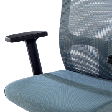 chaise pivotante gris pivot maille accoudoirs reglables 1d 8