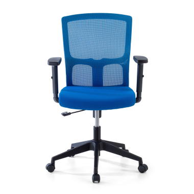 chaise pivotante bleu pivot maille accoudoirs reglables 1d 3