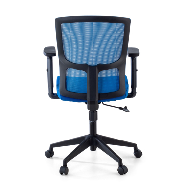 chaise pivotante bleu pivot maille accoudoirs reglables 1d 6