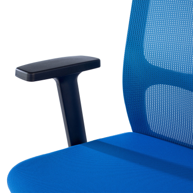 chaise pivotante bleu pivot maille accoudoirs reglables 1d 8
