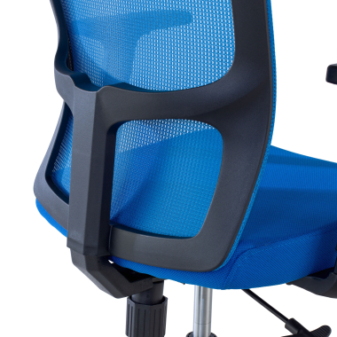 chaise pivotante bleu pivot maille accoudoirs reglables 1d 9