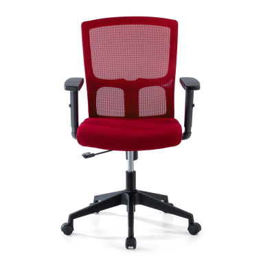 chaise pivotante rouge pivot maille accoudoirs reglables 1d 3