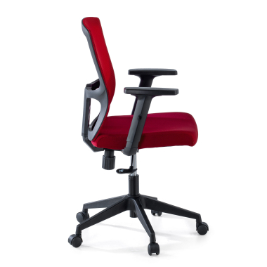 chaise pivotante rouge pivot maille accoudoirs reglables 1d 4