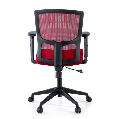 chaise pivotante rouge pivot maille accoudoirs reglables 1d 6