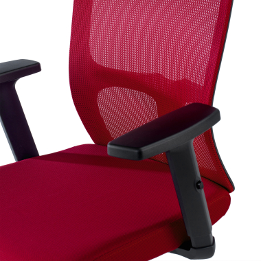 chaise pivotante rouge pivot maille accoudoirs reglables 1d 9