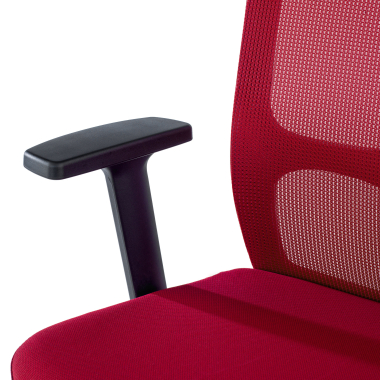 chaise pivotante rouge pivot maille accoudoirs reglables 1d 8