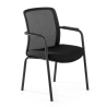 Chaise Visiteur avec accoudoirs Siena, structure à 4 pieds, dossier en maille