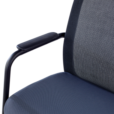 chaise visiteur gris siena maille accoudoirs fixes 8