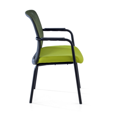 chaise visiteur vert siena maille accoudoirs fixes 4