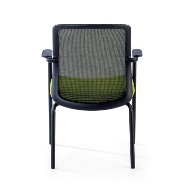 chaise visiteur vert siena maille accoudoirs fixes 6