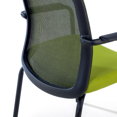 chaise visiteur vert siena maille accoudoirs fixes 9