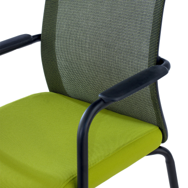 chaise visiteur vert siena maille accoudoirs fixes 10