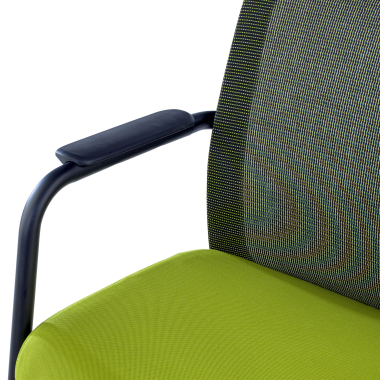 chaise visiteur vert siena maille accoudoirs fixes 8