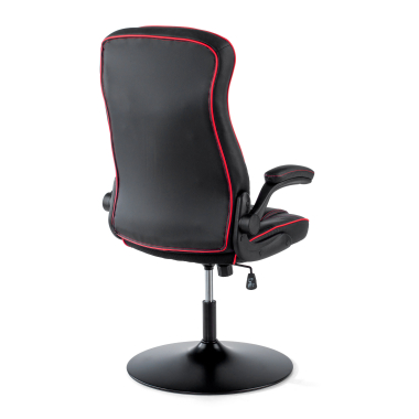 chaise gaming rouge simil cuir accoudoirs rabattables 7